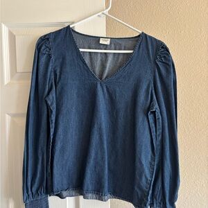 Elegant Indigo Denim Blouse